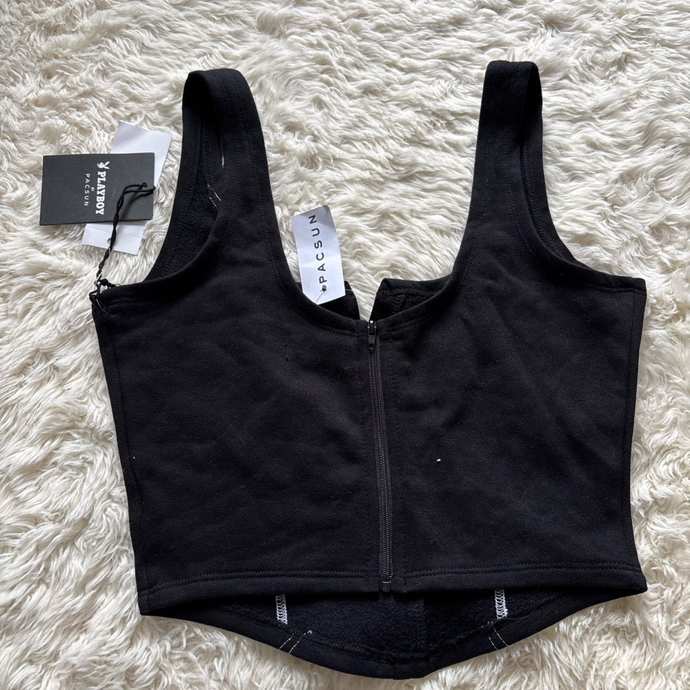 PacSun Black Tank Top with Playboy Logo - Picture 5 of 6